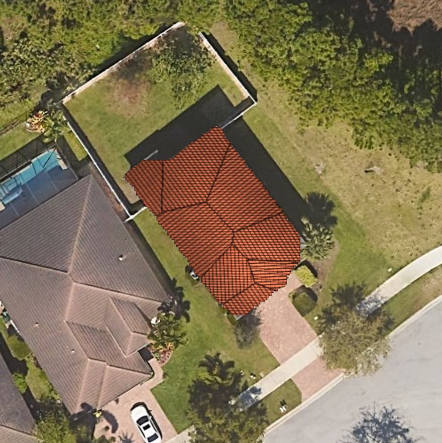 A real customer home rendered with a new tile roof